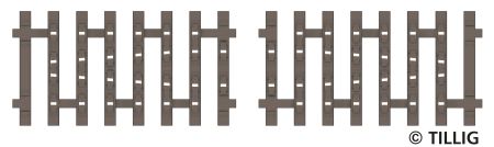 Flexi sleeper strip for guard rails (both sides) 2 x 41.5 mm end piece