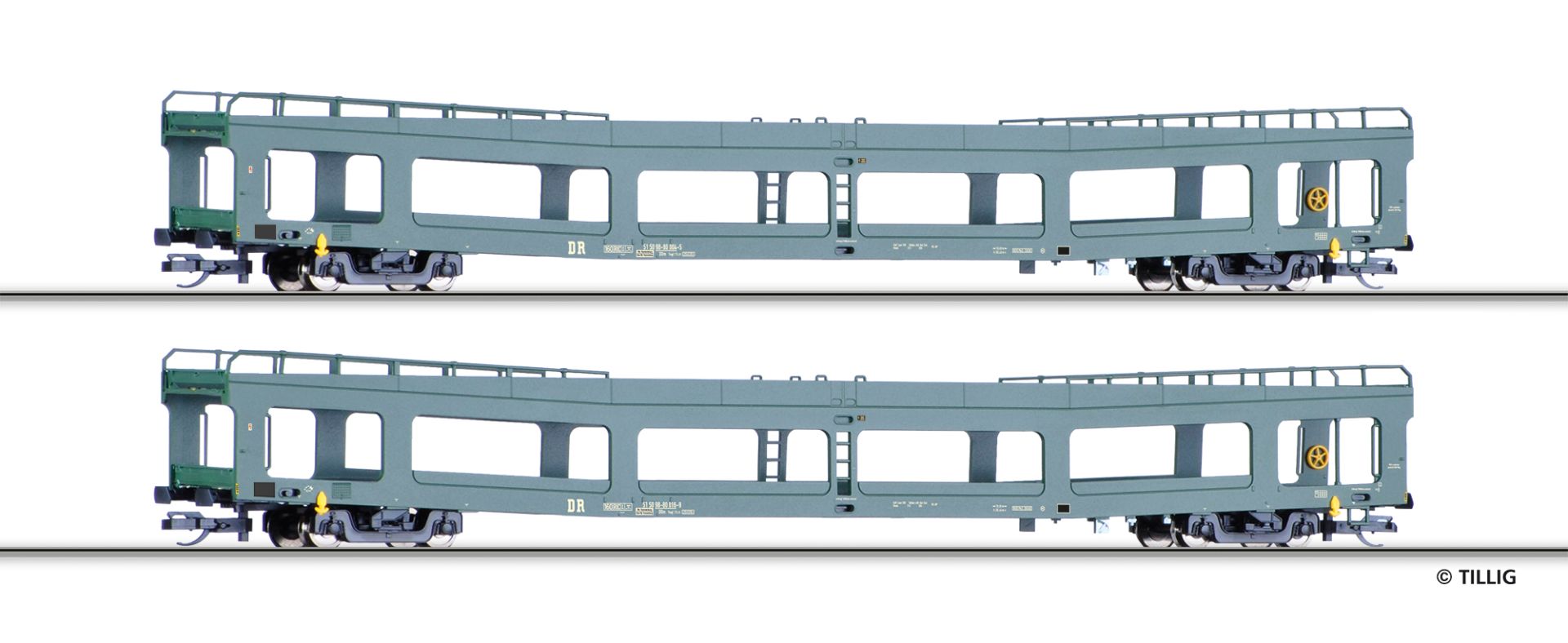 Double-deck car carrier set of the DR