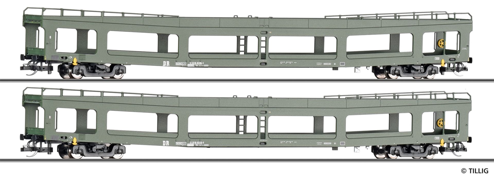 Double-deck car carrier set of the DR