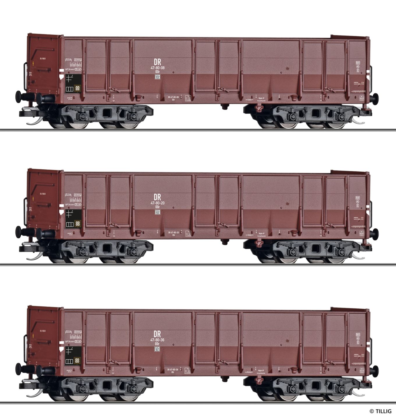 Güterwagenset der DR