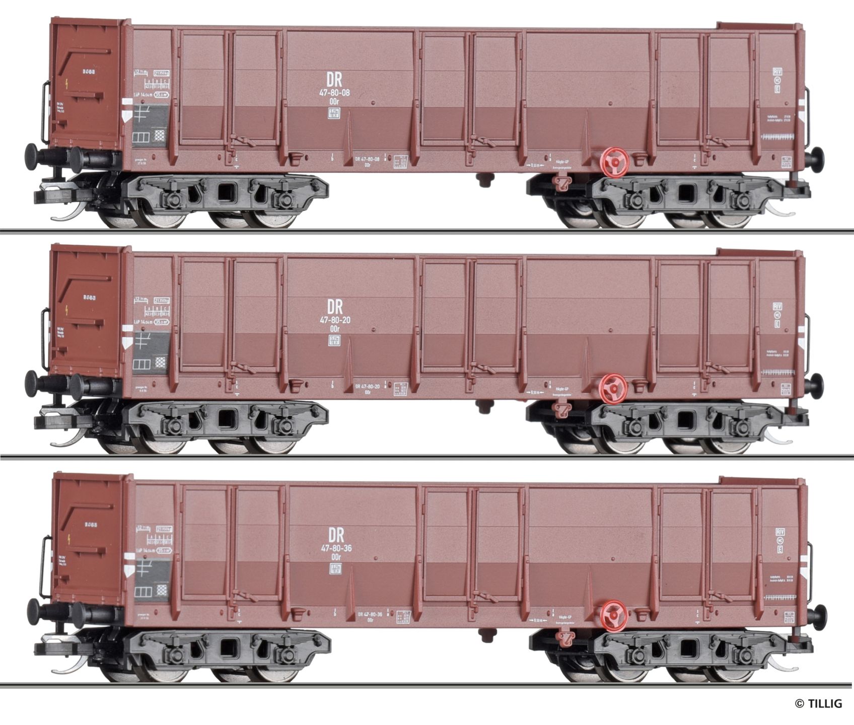 Güterwagenset der DR