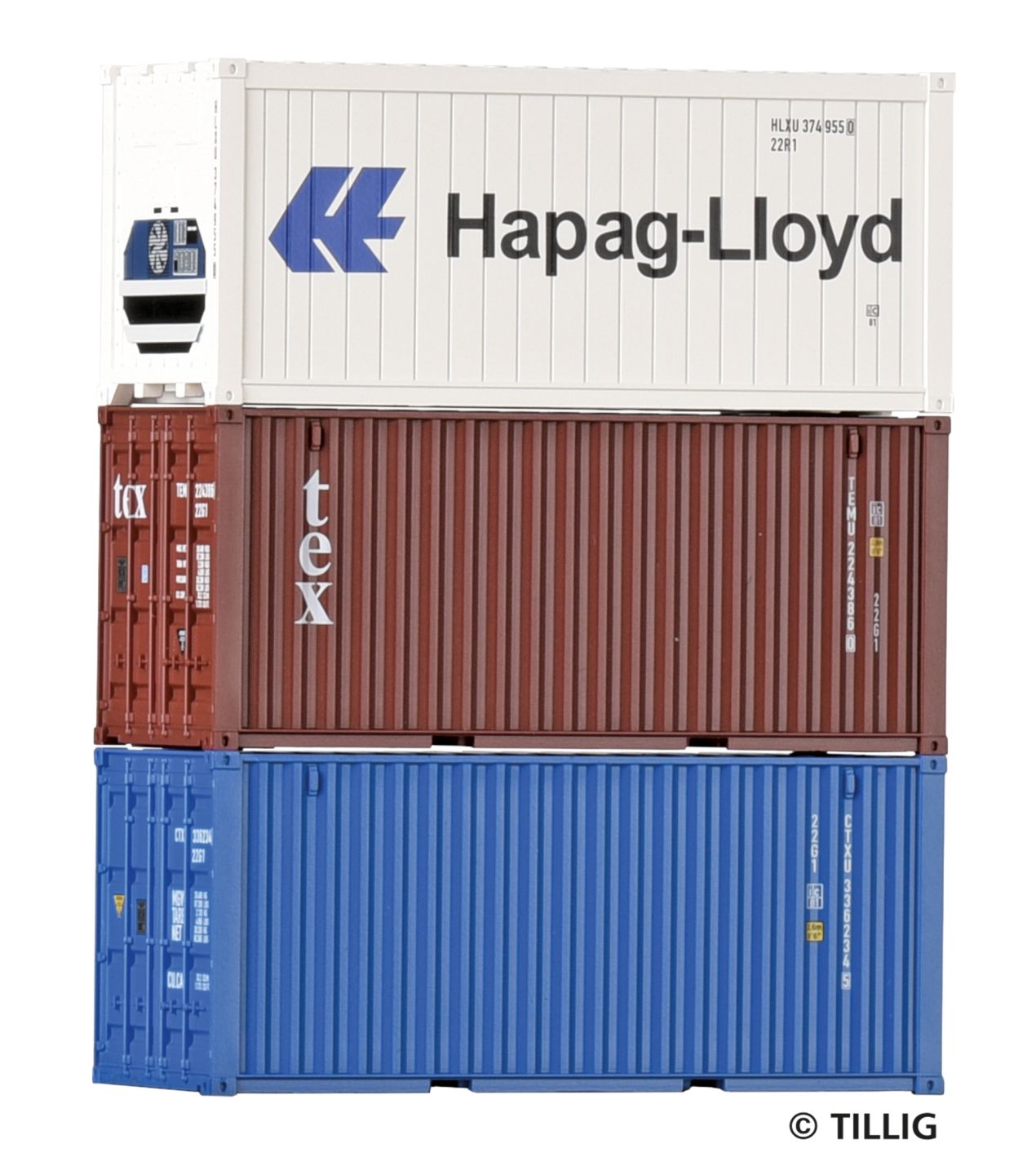 Container-Set mit drei 20‘-Containern (2025)