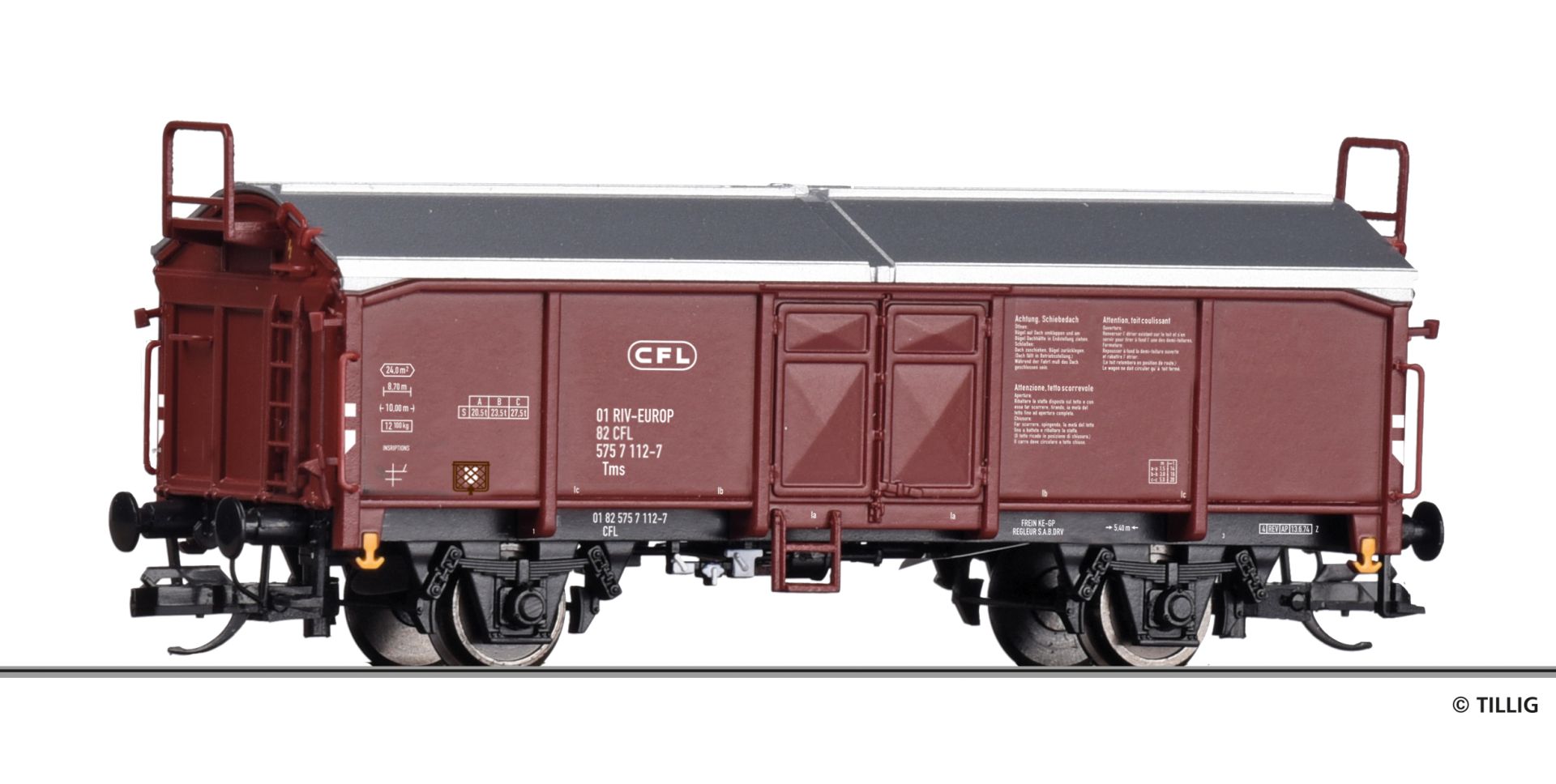 Sliding roof car CFL