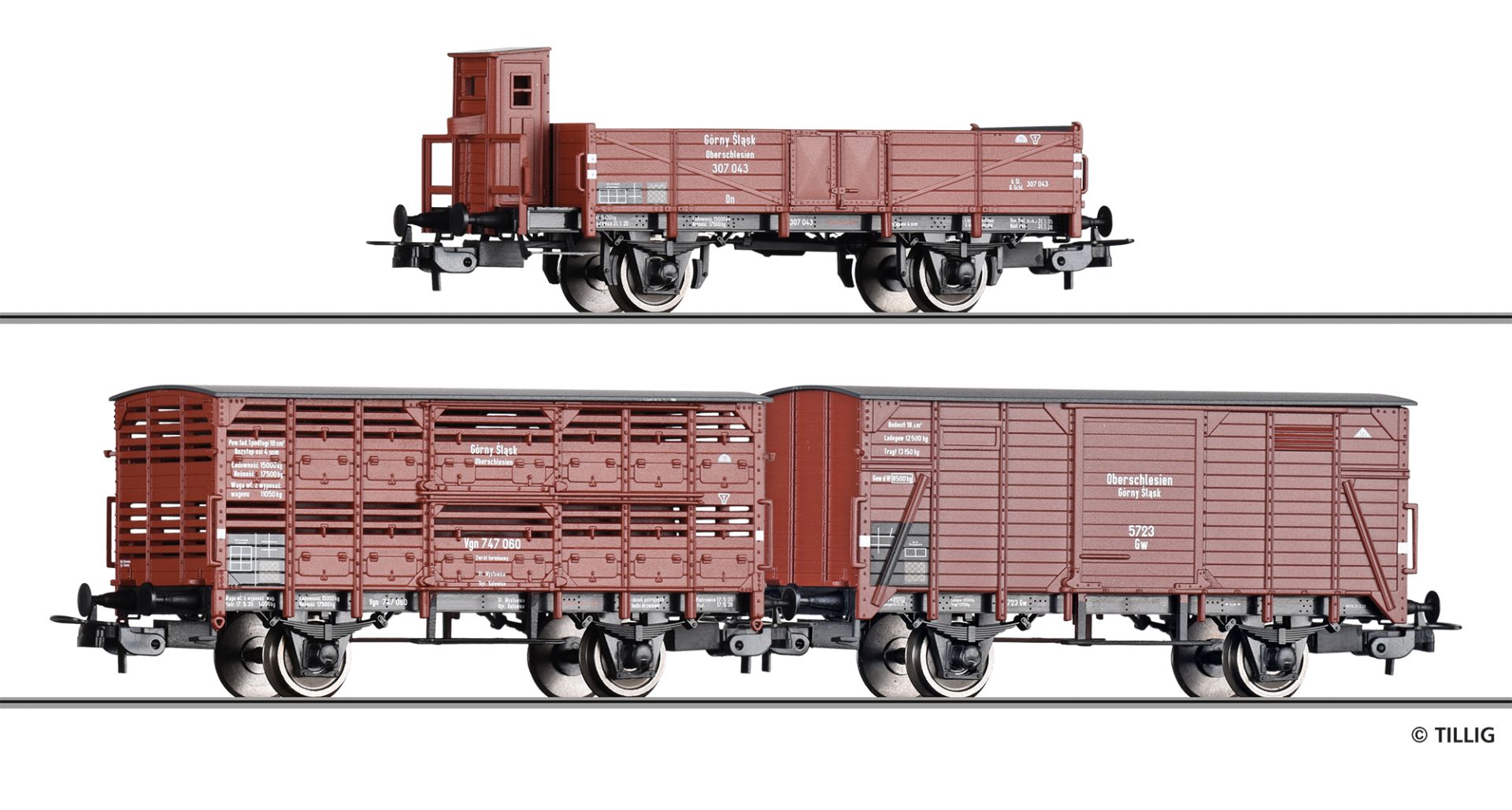 Güterwagenset Gorny Slask / Oberschlesischen Eisenbahn