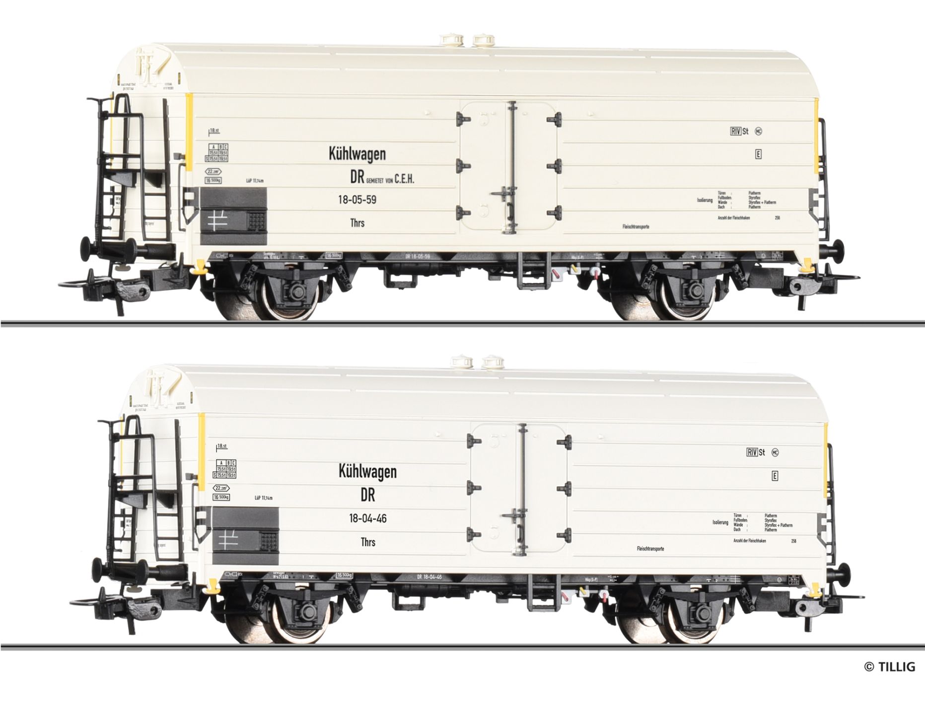 Güterwagenset der DR