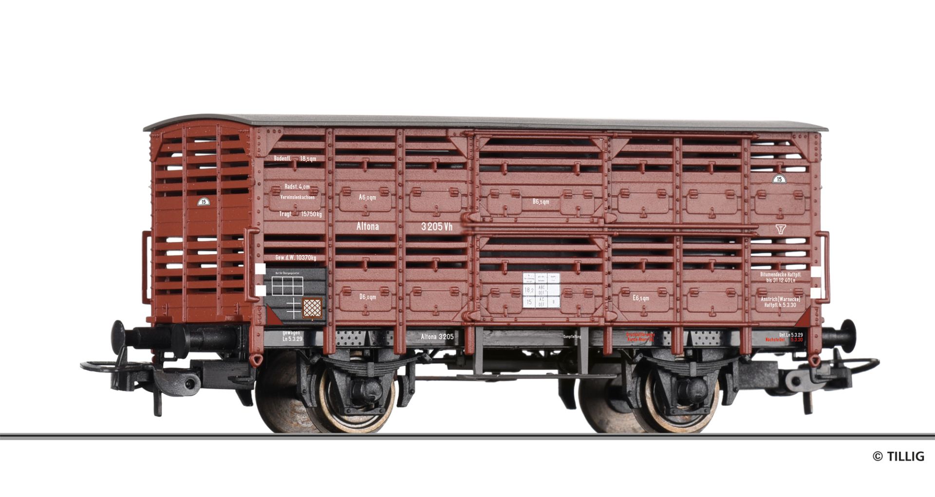 Shed car for transport of animals V Altona of the DRG