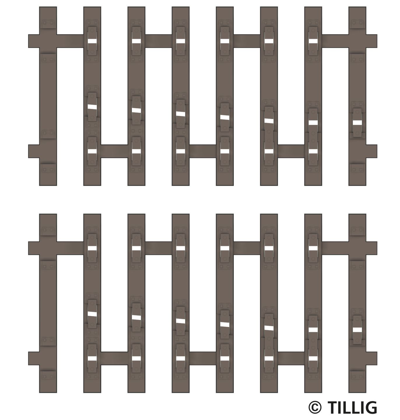 Flex-Schwellenband Zwangsgleis (einseitig) rechts 2 x 41,5mm Endstück